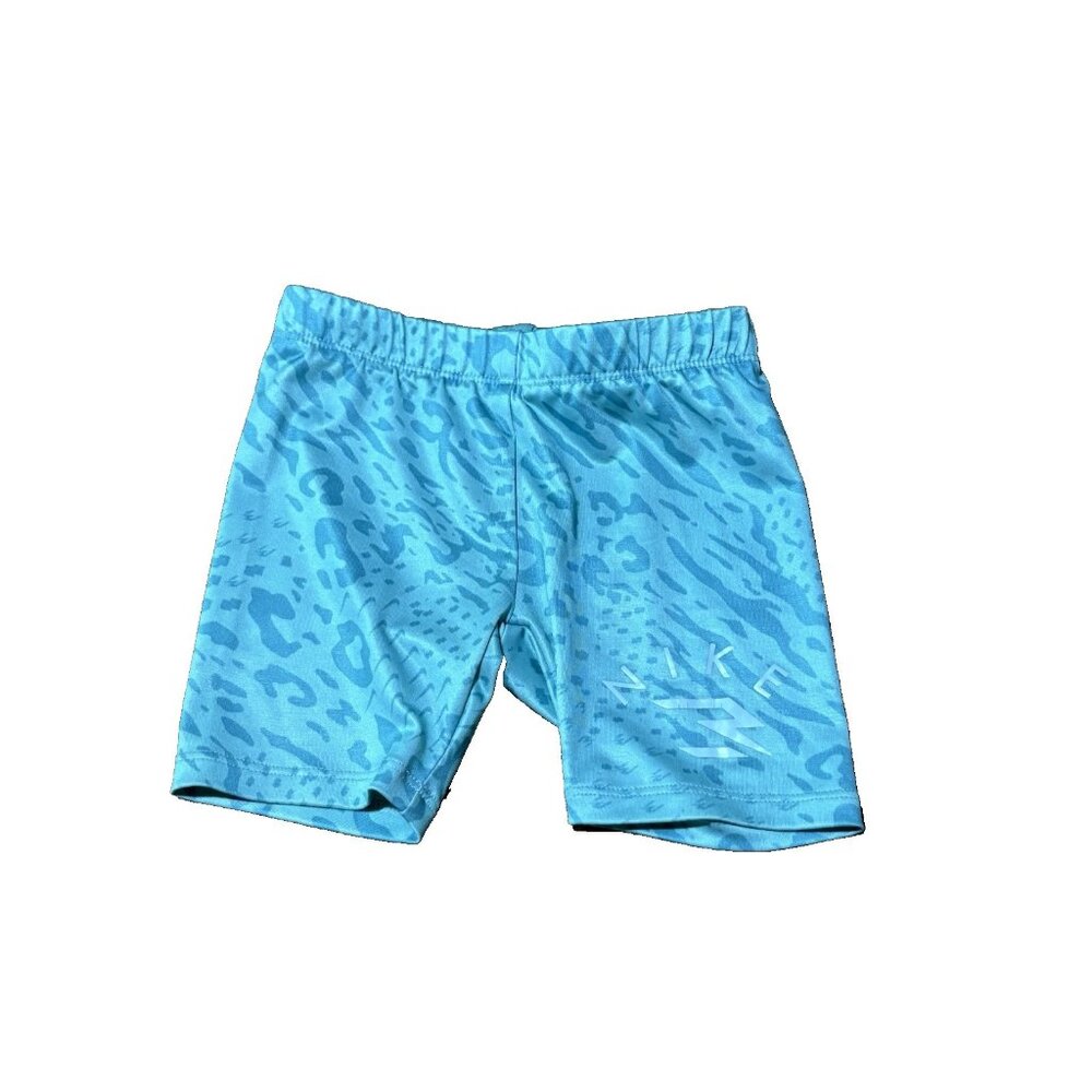 Nike 3BRAND Dri-FIT Youth Teal Cheeta Print Bike Shorts Size XS 4